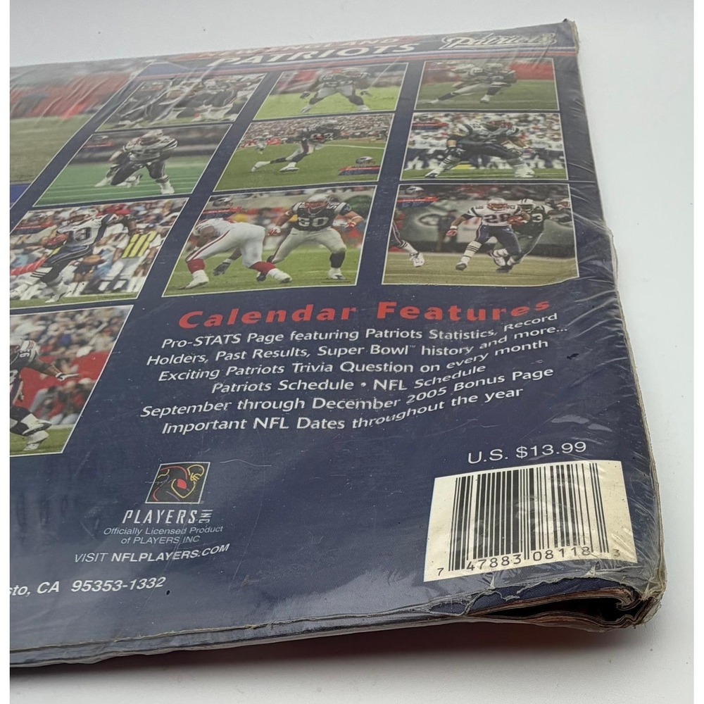New England Patriots 2006 Team Calendar Tom Brady John F Turner NFL Sealed K110 - Picture 5 of 7
